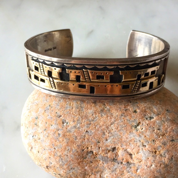 Vintage 14K Gold & Sterling Storyteller Bracelet - Picture 5 of 14